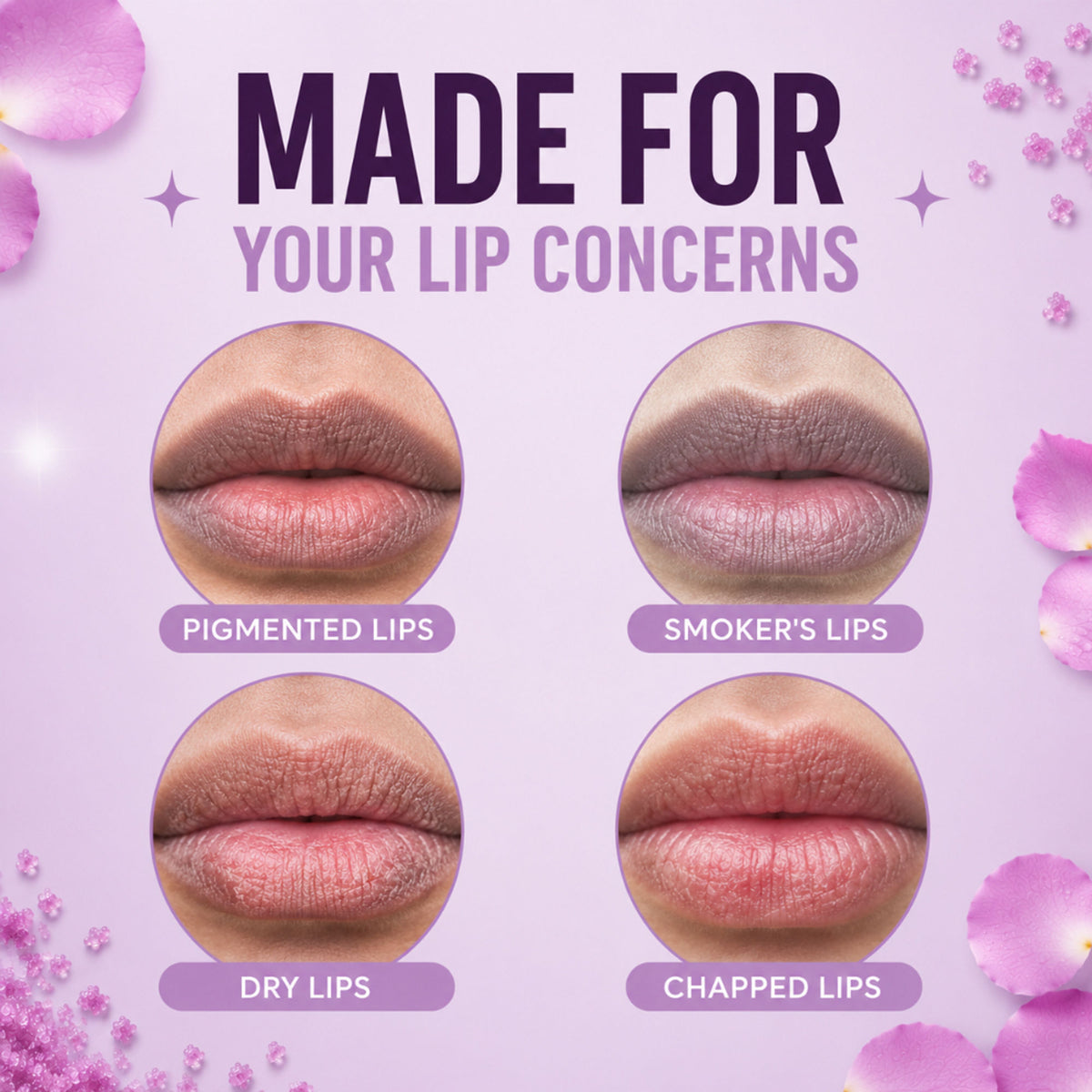 KUUARD Lip Scrub for Dark & Pigmented Lips, Soft, Smooth & Hydrated Lips - Berry