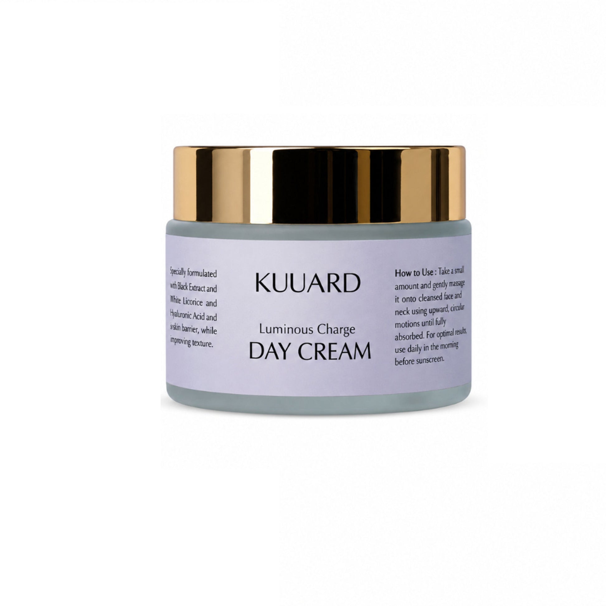 KUUARD Ceramides & Niacinamide Day Cream, Barrier Repair & Bright Glow Moisturizer