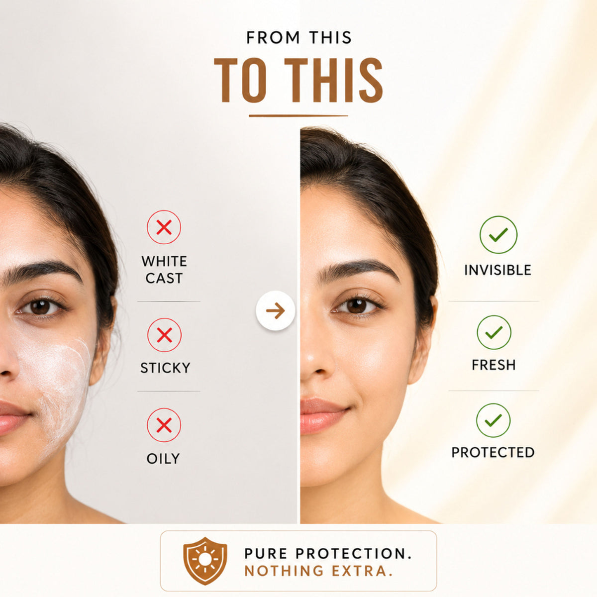 KUUARD Niacinamide Sunscreen SPF 50 PA++++ bottle with non-sticky, oil-control formula and Baobab extract for healthy skin.