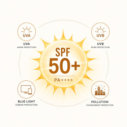 KUUARD Niacinamide Sunscreen SPF 50 PA++++ bottle with non-sticky, oil control formula and Baobab extract visible on the packaging