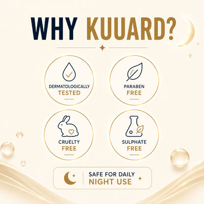KUUARD 24K Gold Night Cream, Anti Ageing, Wrinkle Repair & Skin Brightening with Retinol
