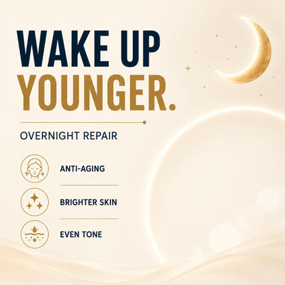 KUUARD 24K Gold Night Cream, Anti Ageing, Wrinkle Repair & Skin Brightening with Retinol