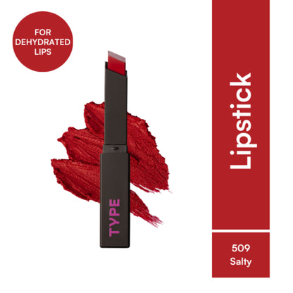 Type Beauty Cream Matte Lipstick For Dehyrated Lips - Squalane And Tripeptides 8 Hr Stay - Salty