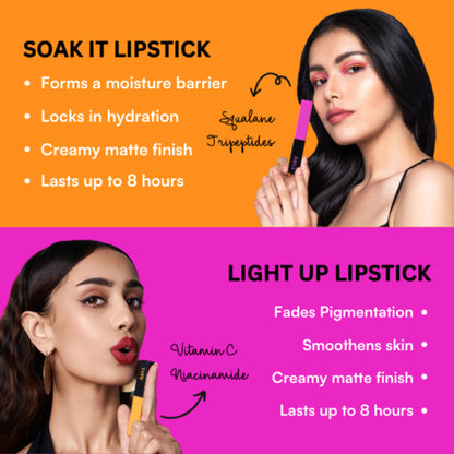 Type Beauty Cream Matte Lipstick For Dehyrated Lips - Squalane And Tripeptides 8 Hr Stay - Dirty Mama