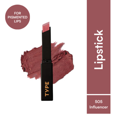 Type Beauty Cream Matte Lipstick For Pigmented Lips - Vit C And Niacinamide - 8 Hr Stay - Influencer