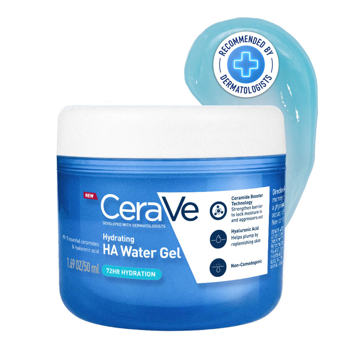 CeraVe HA water gel oil-free face moisturizer with Hylauronic Acid & Ceramides for plumpy hydration