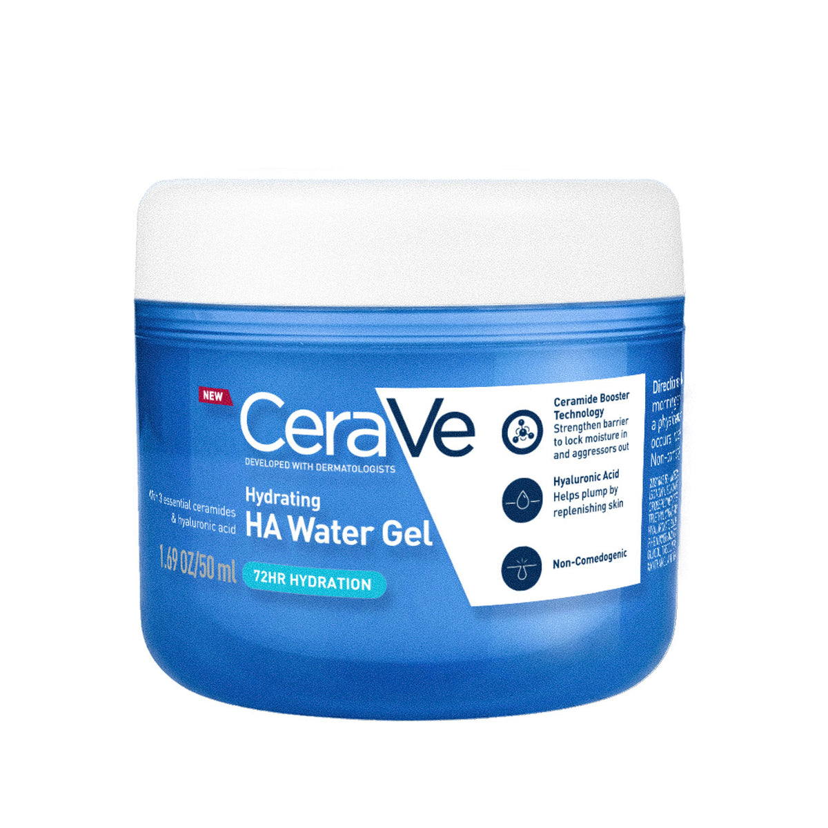 CeraVe HA water gel oil-free face moisturizer with Hylauronic Acid & Ceramides for plumpy hydration