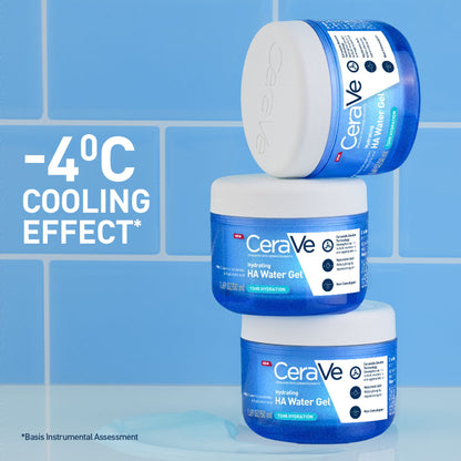 CeraVe HA water gel oil-free face moisturizer with Hylauronic Acid & Ceramides for plumpy hydration