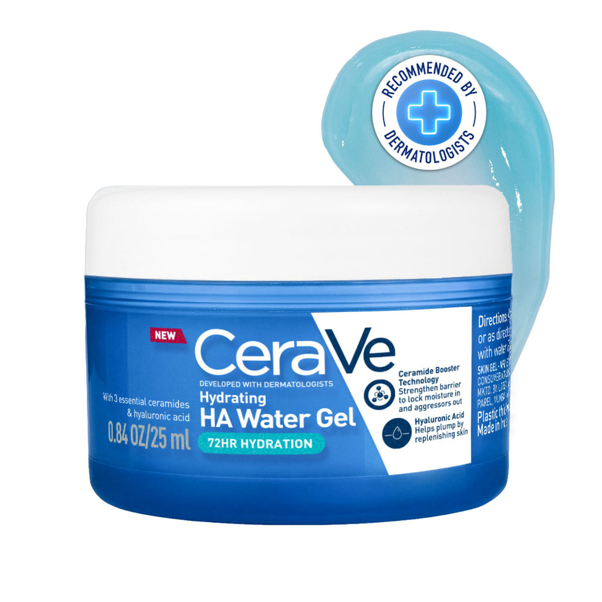 CeraVe HA water gel oil-free face moisturizer with Hylauronic Acid & Ceramides for plumpy hydration