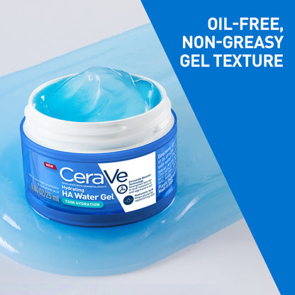 CeraVe HA water gel oil-free face moisturizer with Hylauronic Acid & Ceramides for plumpy hydration