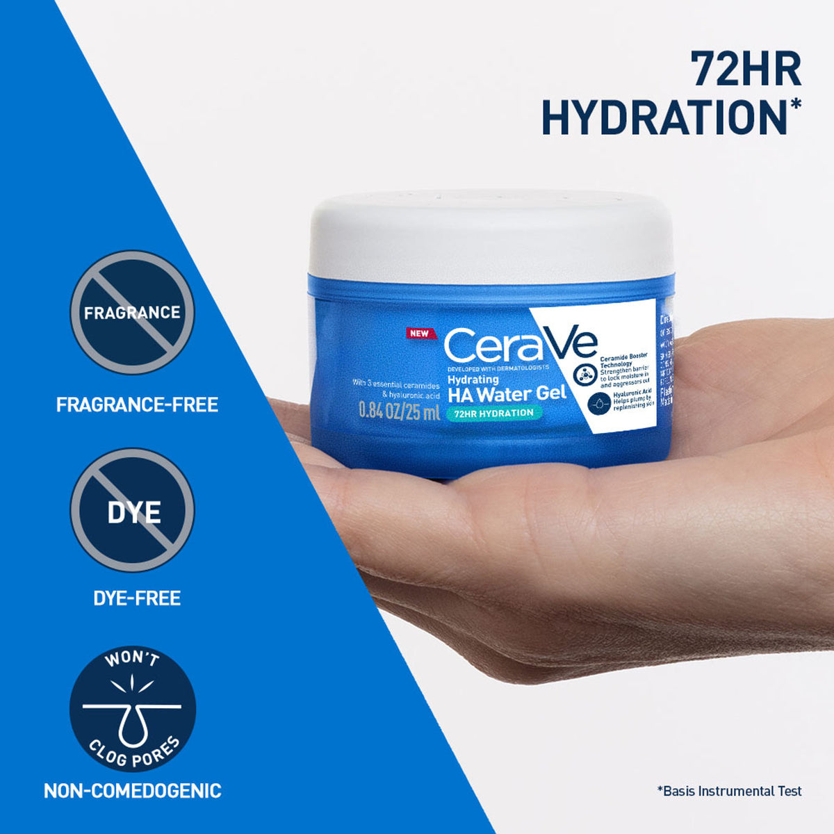 CeraVe HA water gel oil-free face moisturizer with Hylauronic Acid & Ceramides for plumpy hydration