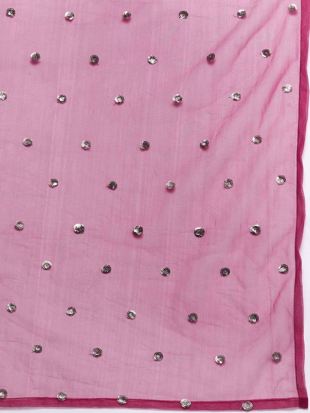 Indyancart VA Yoke Design Sequinned Kurta with Palazzos & With Dupatta