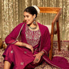 Dhiyona IE Ethnic Motifs Embroidered Zari Straight Kurta With Trousers & Dupatta