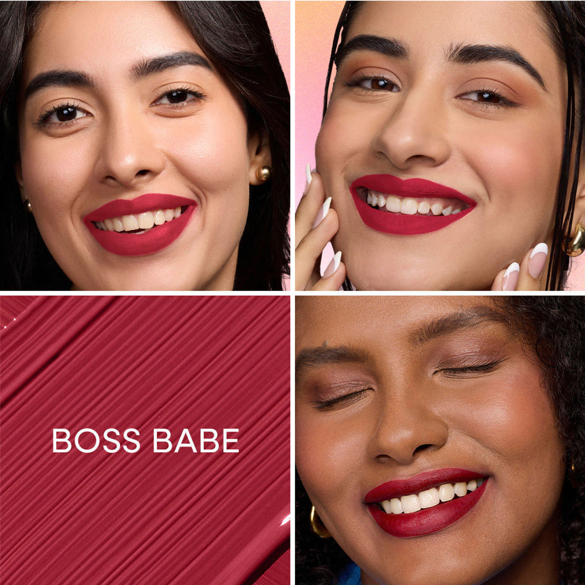 Nykaa All Day Matte Long Lasting Transferproof Liquid Lipstick - Boss Babe - Deep Red