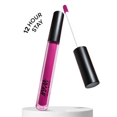 Nykaa All Day Matte Long Lasting Transferproof Liquid Lipstick - Teacher Tribe  - Plum
