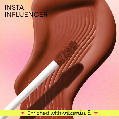 Nykaa All Day Matte Long Lasting Transferproof Liquid Lipstick - Insta Influencer - Brown Nude