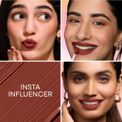 Nykaa All Day Matte Long Lasting Transferproof Liquid Lipstick - Insta Influencer - Brown Nude