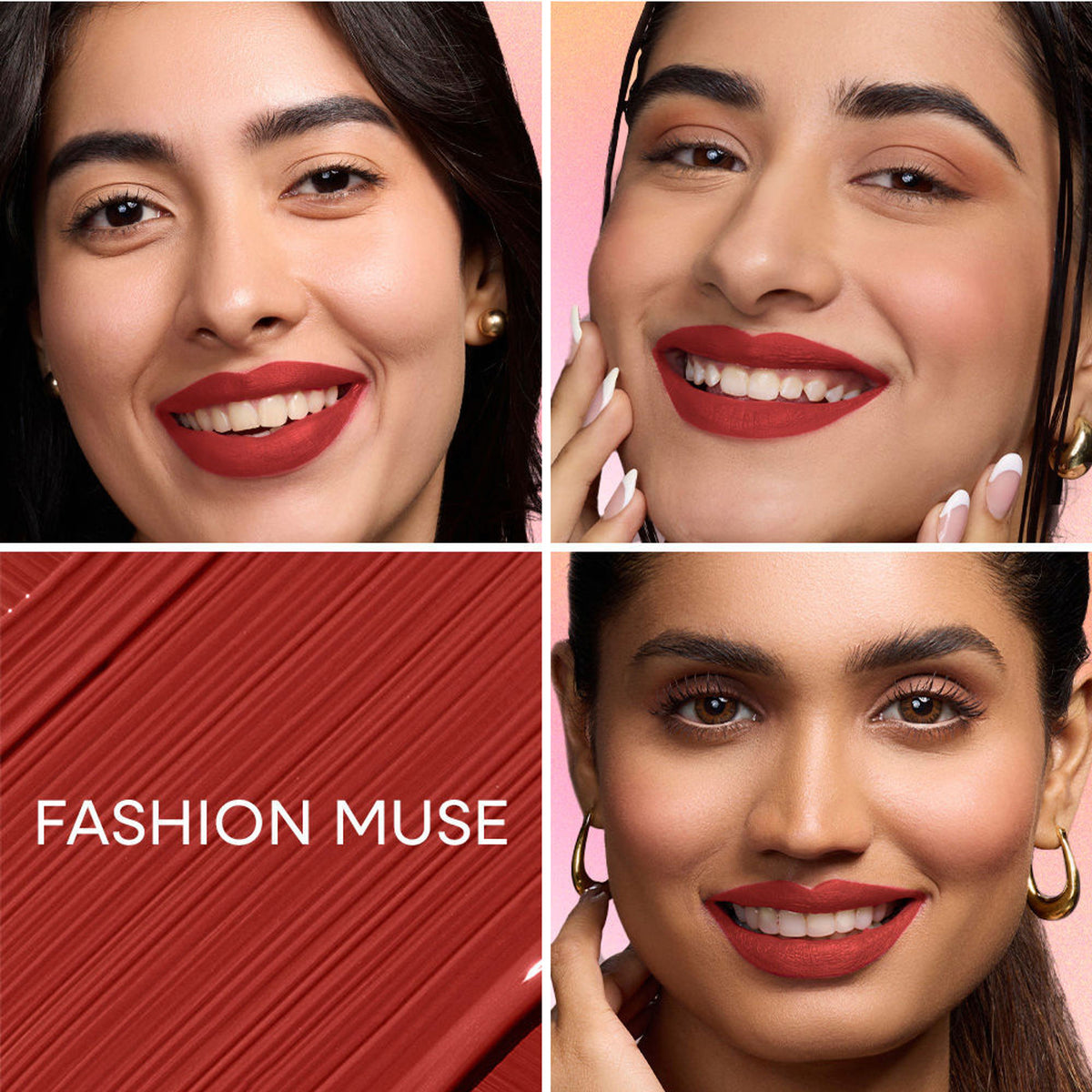 Nykaa All Day Matte Long Lasting Transferproof Liquid Lipstick - Fashion Muse - Crimson Nude