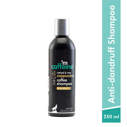 MCaffeine Anti Dandruff Cappuccino Coffee Shampoo With Coffee- Protein And Argan Oil