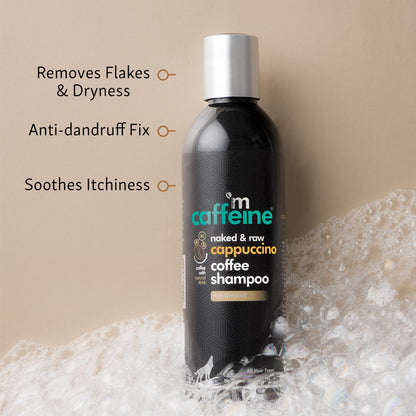 MCaffeine Anti Dandruff Cappuccino Coffee Shampoo With Coffee- Protein And Argan Oil