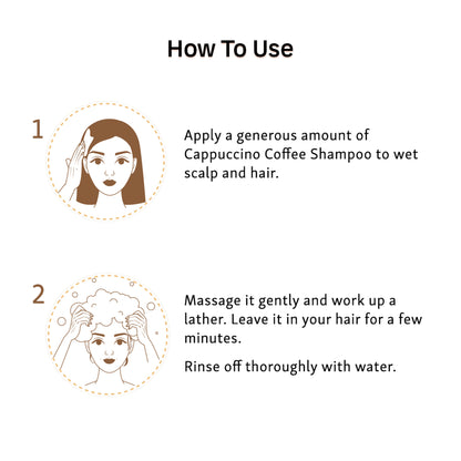 MCaffeine Anti Dandruff Cappuccino Coffee Shampoo With Coffee- Protein And Argan Oil