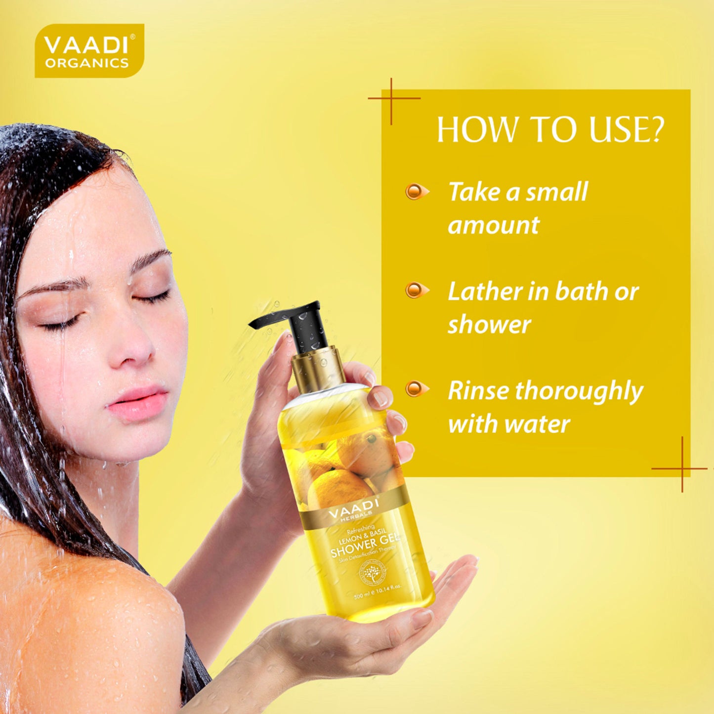 Vaadi Herbals Refreshing Lemon & Basil Shower Gel