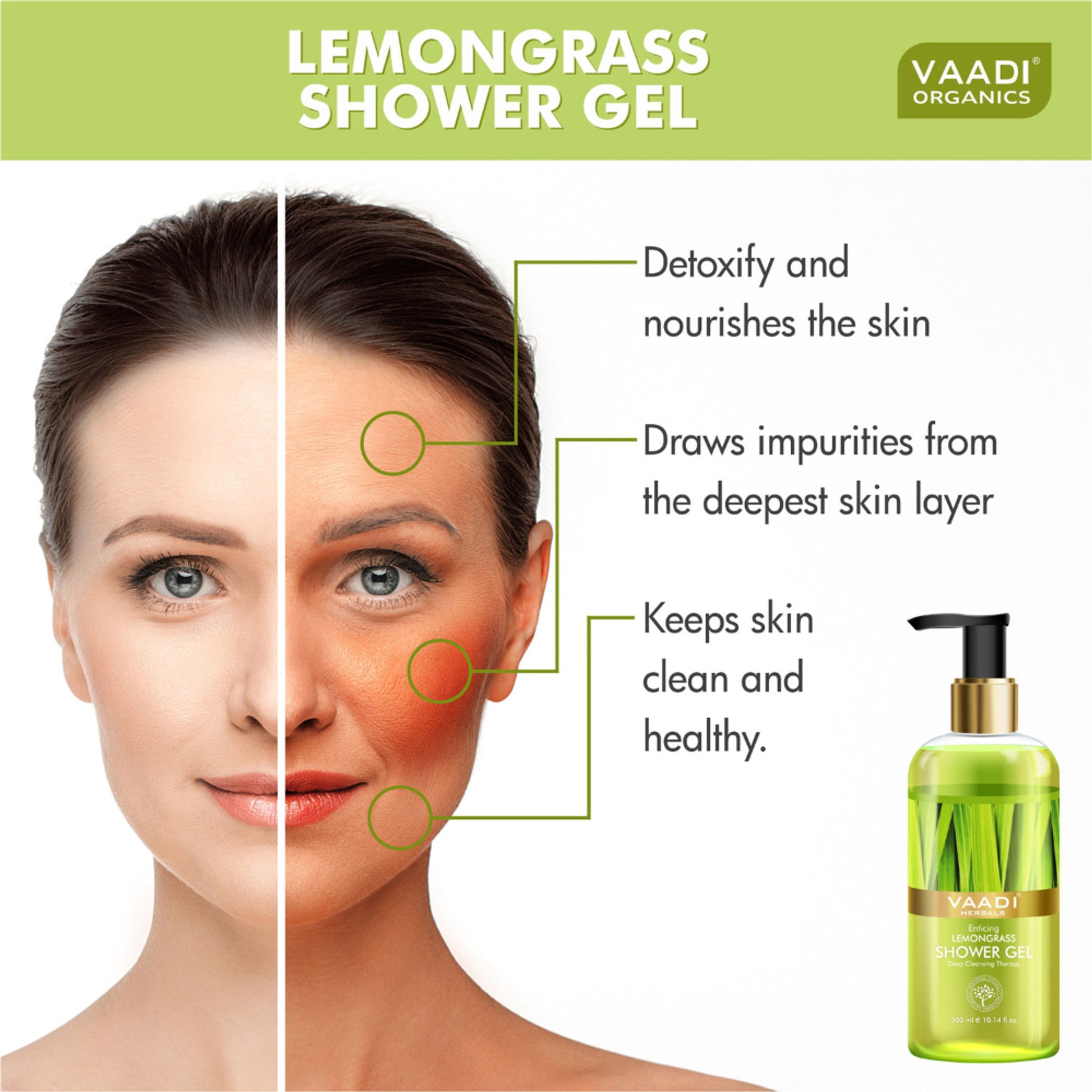 Vaadi Herbals Enticing Lemongrass Shower Gel