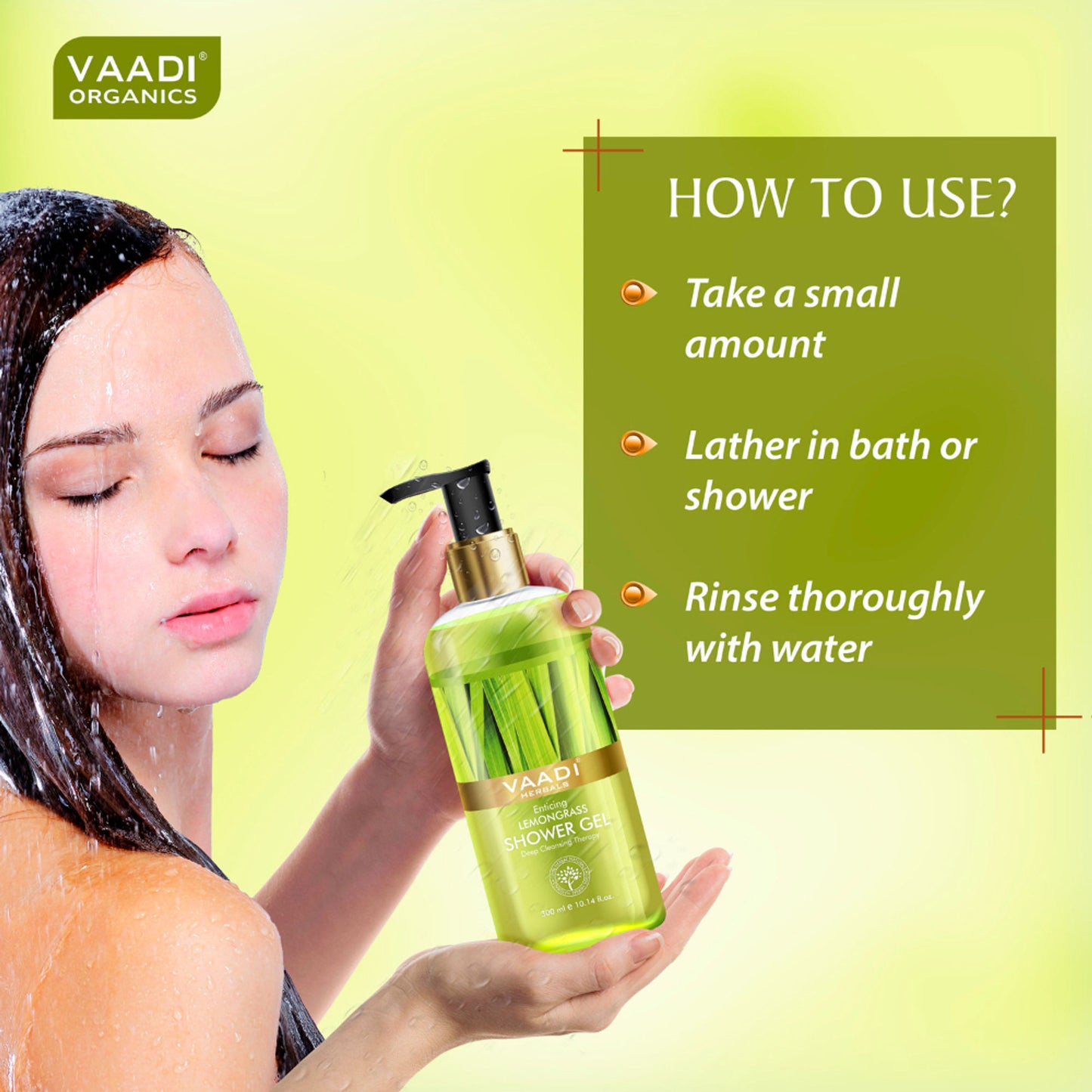 Vaadi Herbals Enticing Lemongrass Shower Gel