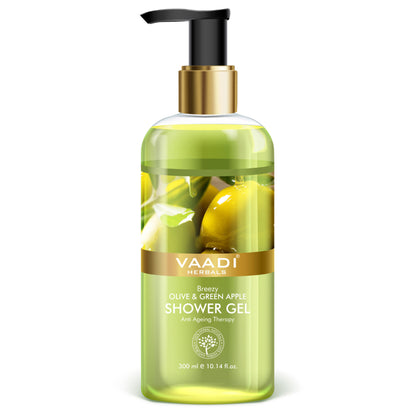 Vaadi Herbals Breezy Olive & Green Apple Shower Gel