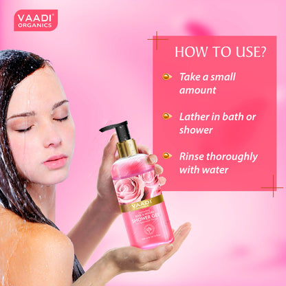 Vaadi Herbals Enchanting Rose & Mogra Shower Gel