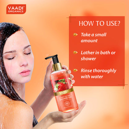 Vaadi Herbals Blushing Strawberry Shower Gel