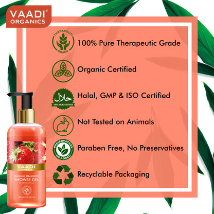 Vaadi Herbals Blushing Strawberry Shower Gel