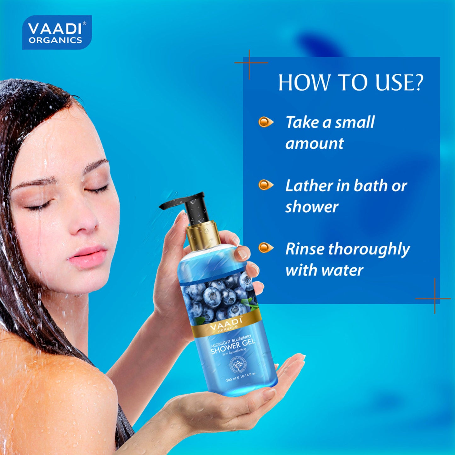Vaadi Herbals Midnight Blueberry Shower Gel (Pack of 2)