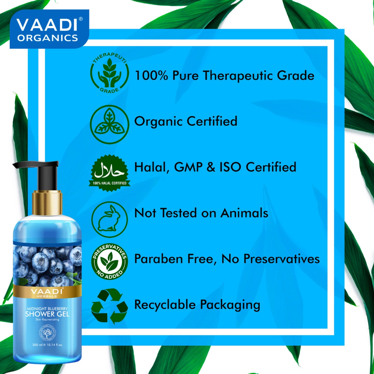 Vaadi Herbals Midnight Blueberry Shower Gel (Pack of 2)