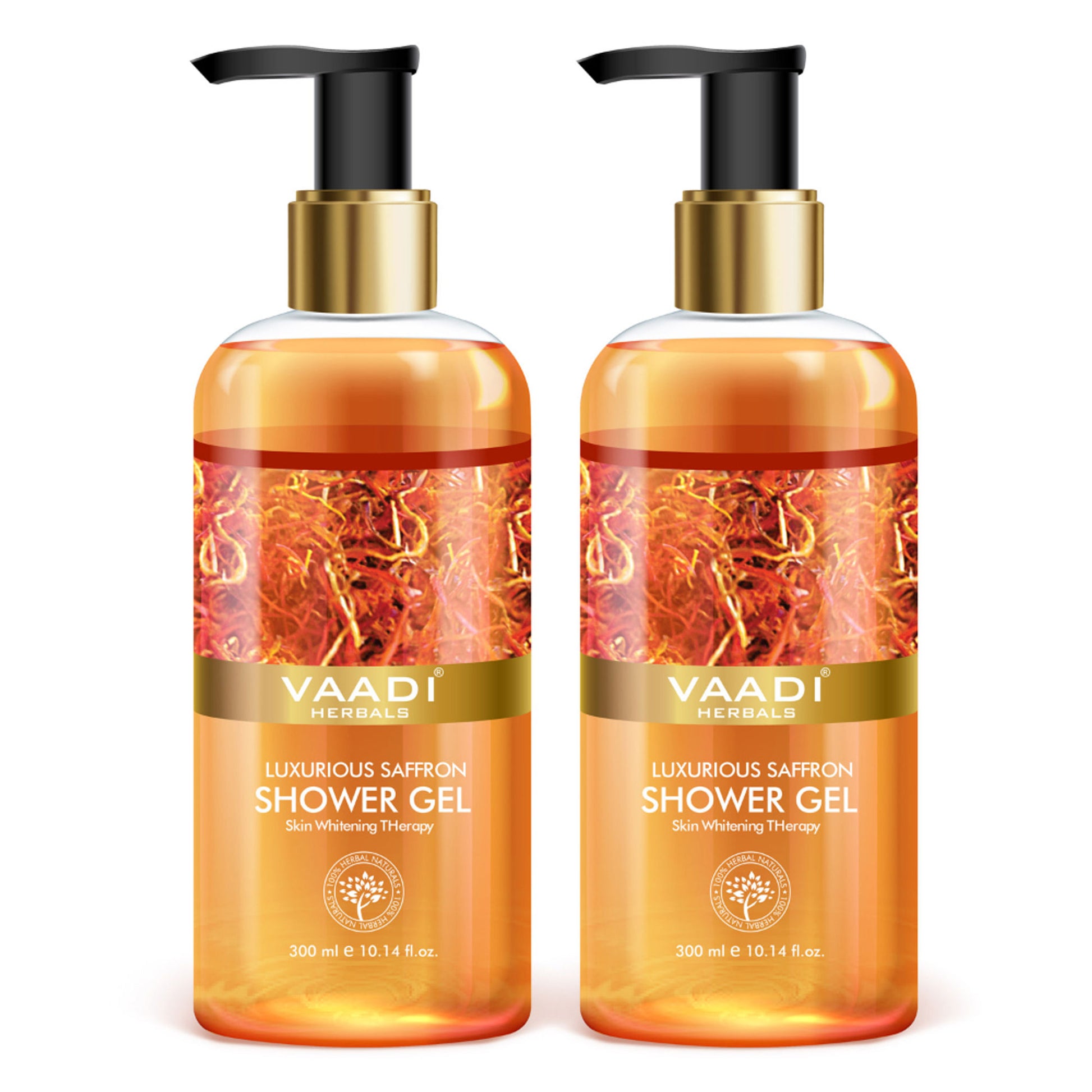 Vaadi Herbals Luxurious Saffron Shower Gel (Pack of 2)