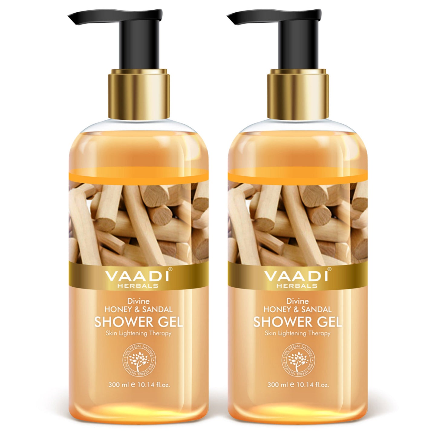 Vaadi Herbals Divine Honey & Sandal Shower Gel (Pack of 2)