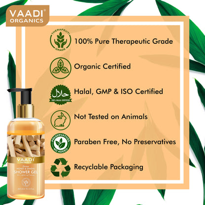 Vaadi Herbals Divine Honey & Sandal Shower Gel (Pack of 2)