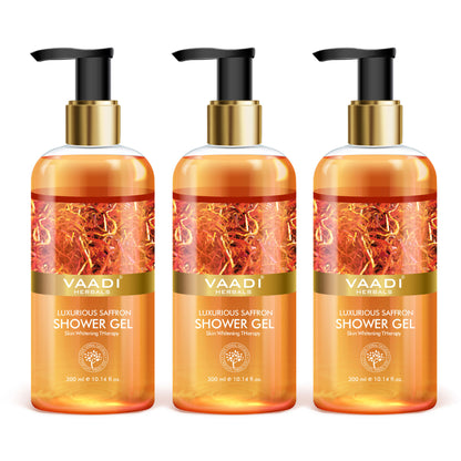 Vaadi Herbals Luxurious Saffron Shower Gel (Pack of 3)