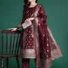 Dhiyona IE Women Ethnic Motifs Regular Kurta with Trousers & With Dupatta
