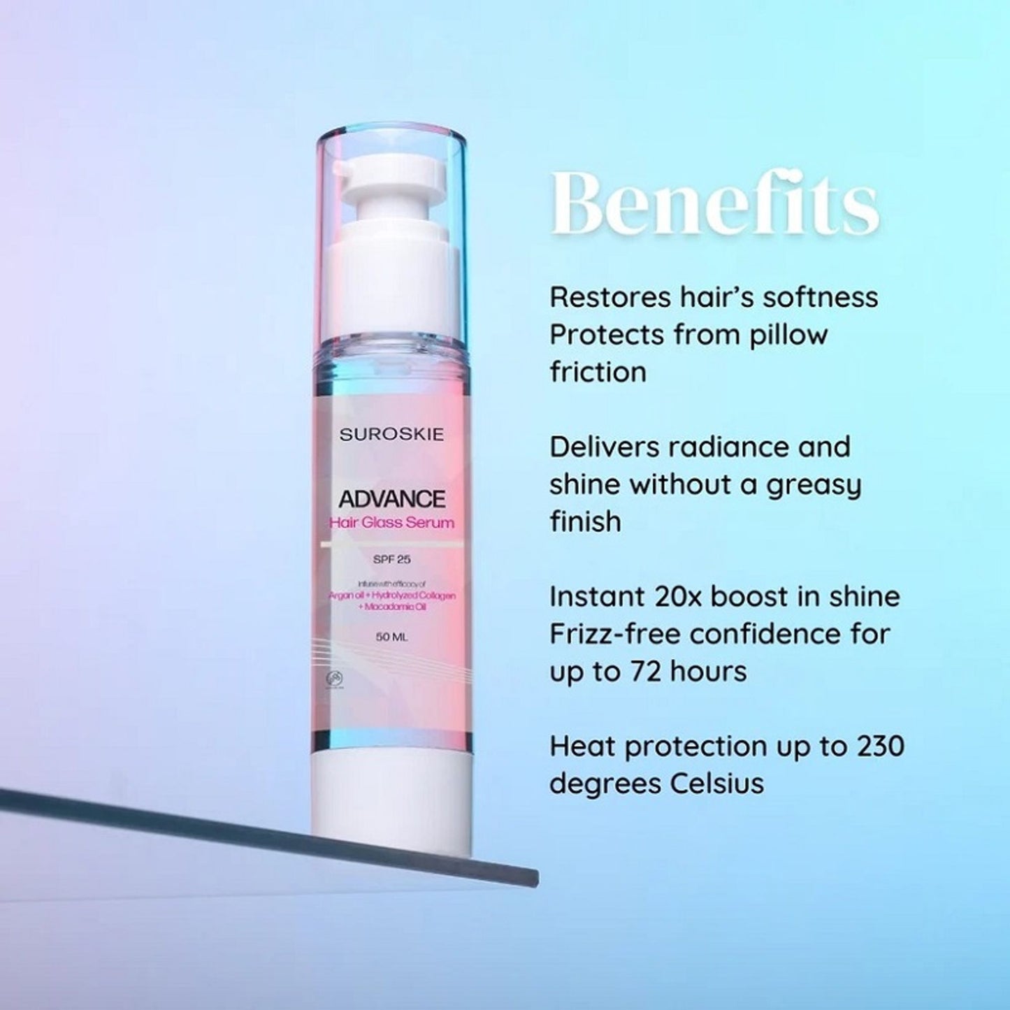 SUROSKIE Advance Glass Hair Serum For Shine & Frizz Control