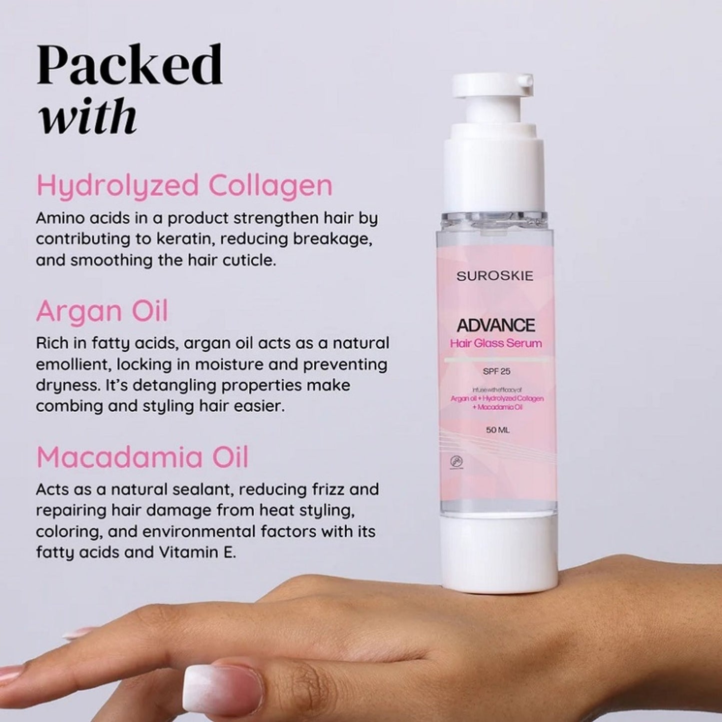 SUROSKIE Advance Glass Hair Serum For Shine & Frizz Control