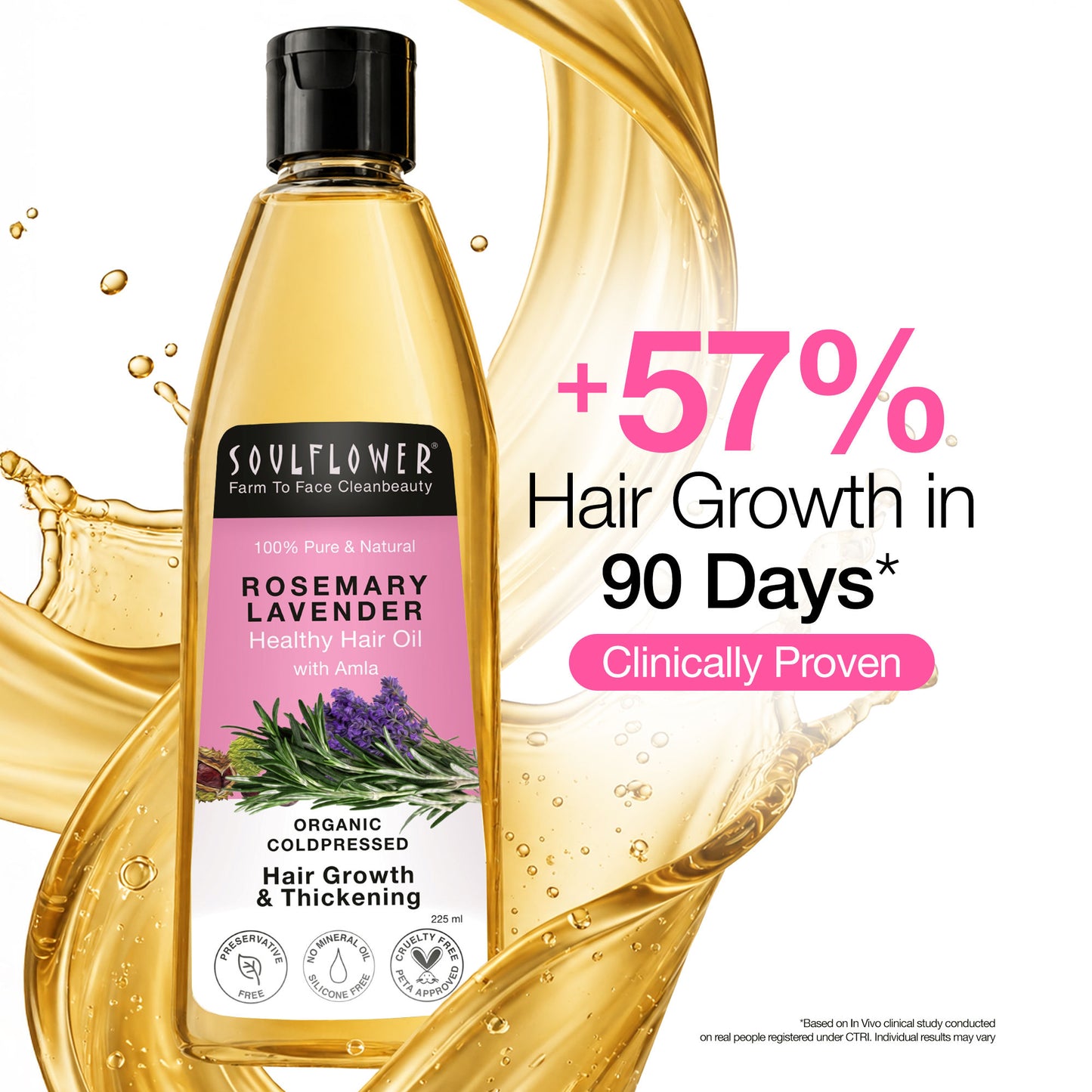 Soulflower Rosemary Lavender Healthy Hair Oil