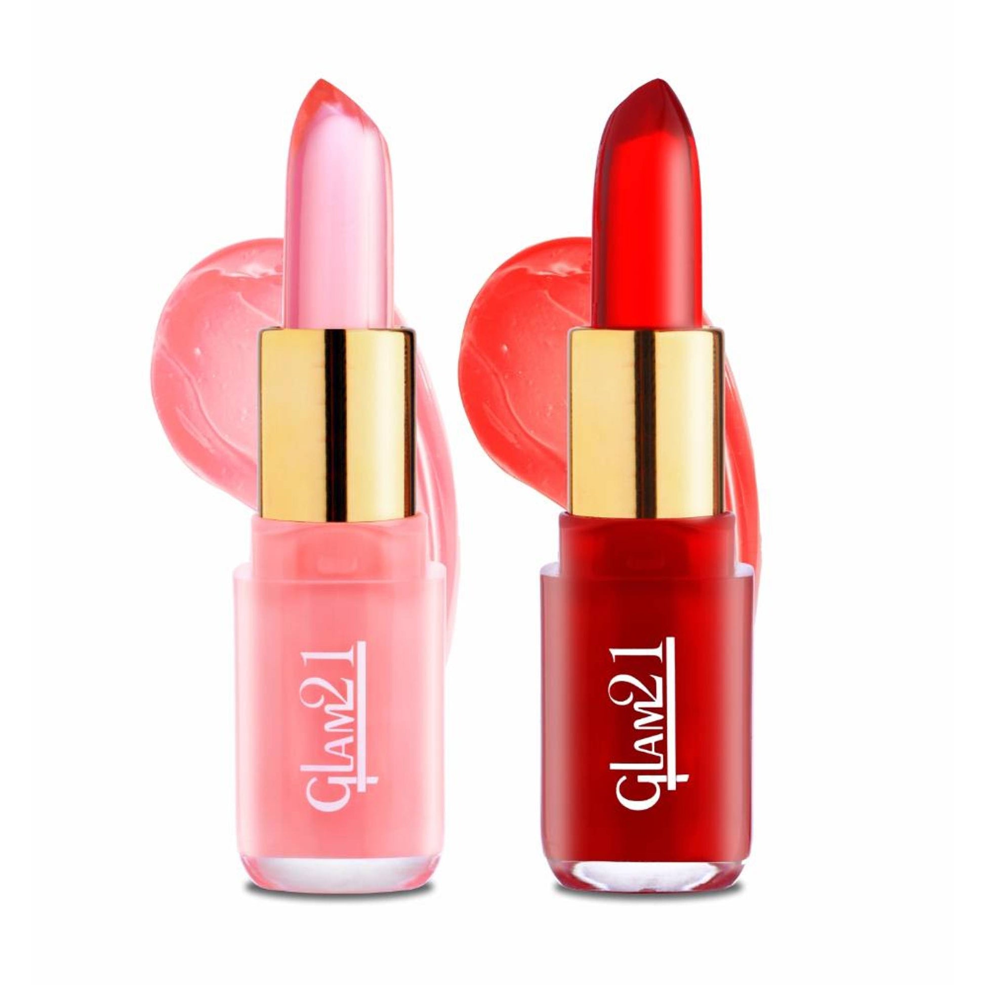 GLAM21 Jelly Pop Color Change Fruity Gel Lipstick - Cranberry Pink N Strawberry Red