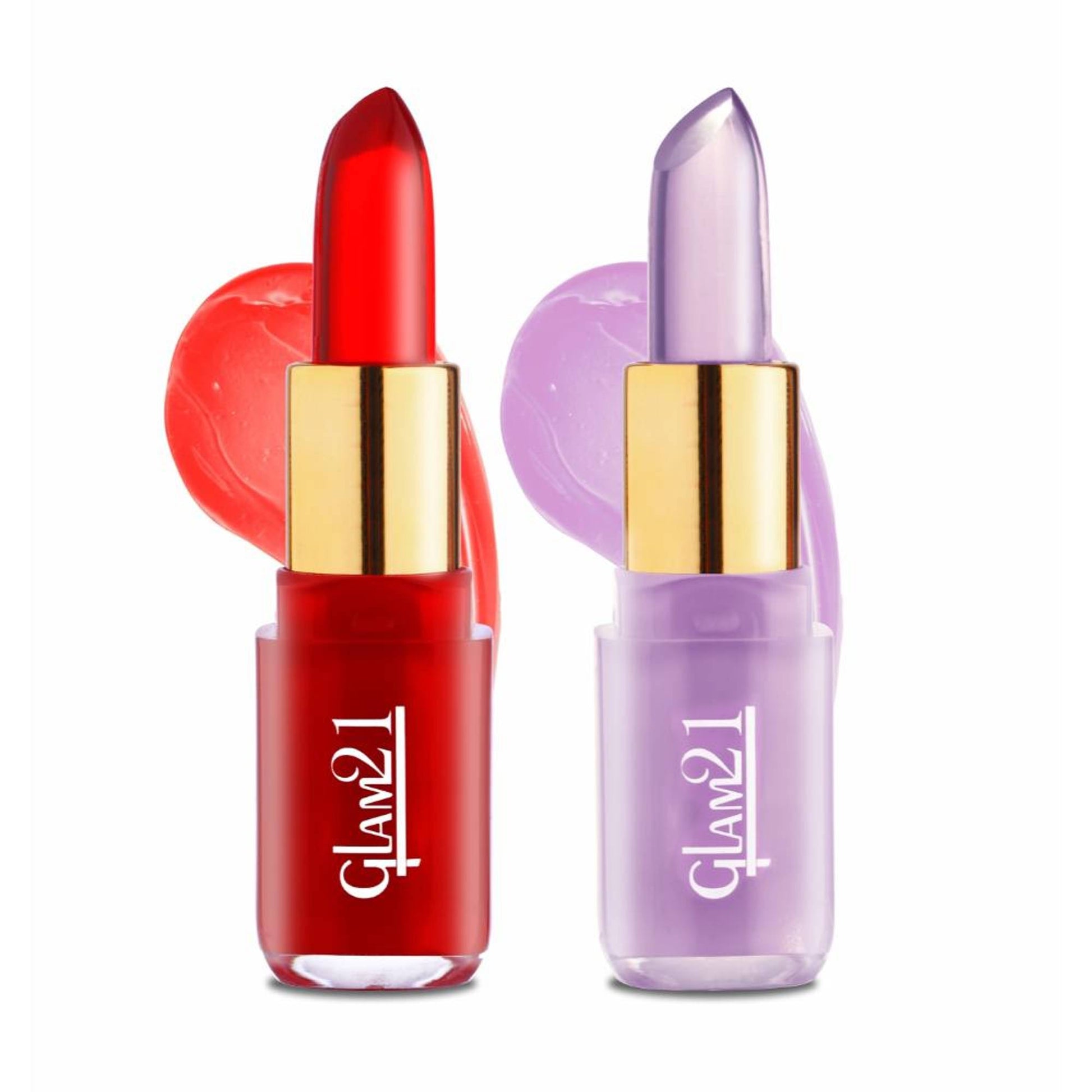 GLAM21 Jelly Pop Color Change Fruity Gel Lipstick - Blueberry Purple N Strawberry Red