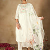 Dhiyona IE Women Floral Embroidered Regular Thread Work Kurta with Trousers & Dupatta