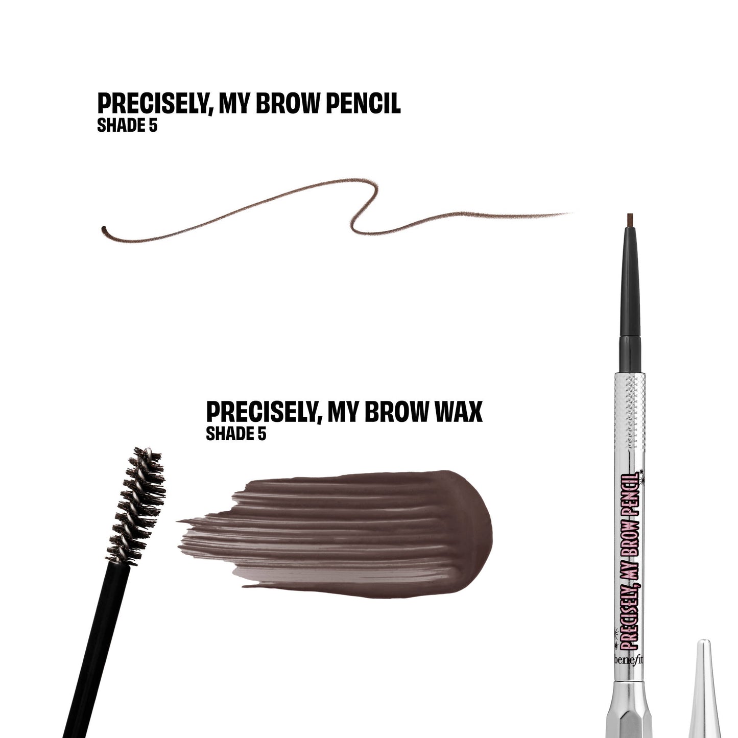 Benefit Cosmetics Precisely, My Brow Pack Brow Pencil & Wax Duo Warm Black Brown