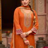 Dhiyona IE Floral Embroidered Sequinned Chinon Straight Kurta With Trousers & Dupatta