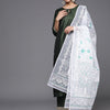Dhiyona IE Women Green Sequinned Liva Kurta with Palazzos & With Dupatta