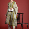 Indyancart IE Paisley Printed Regular Pure Cotton Kurta with Trousers & With Dupatta