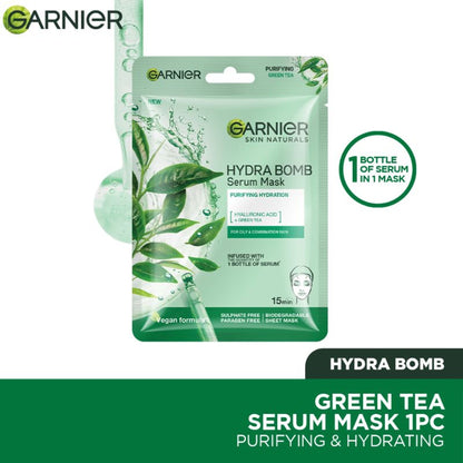 Garnier Skin Naturals Face Serum Sheet Mask - Green Tea